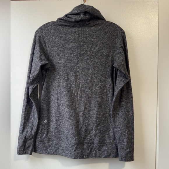 Lululemon Make a Move Cowl Neck Long Sleeve Charcoal Gray Women's Sweater Sz 6 - Picture 6 of 8